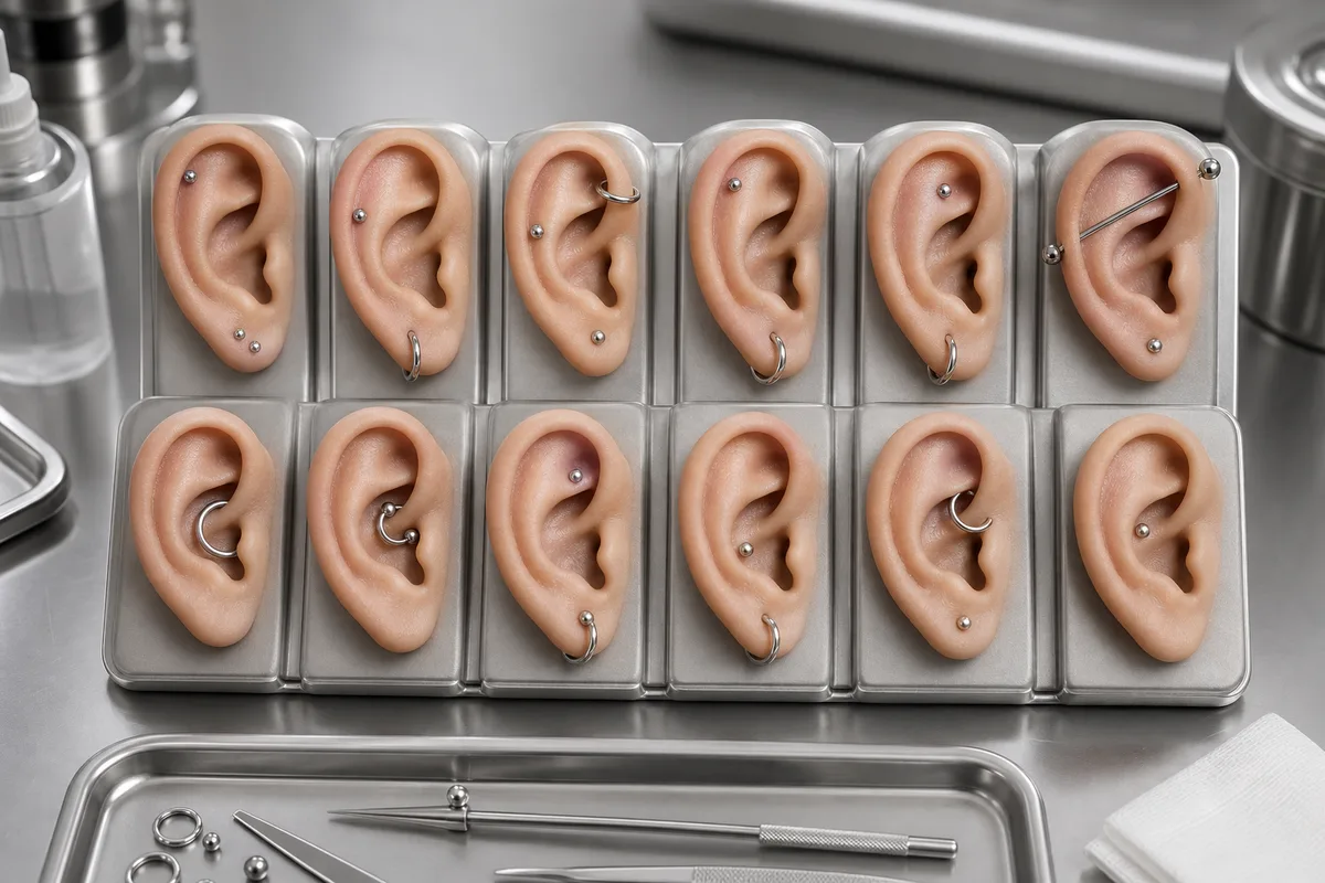 Les types de piercing d'oreille, nom par nom