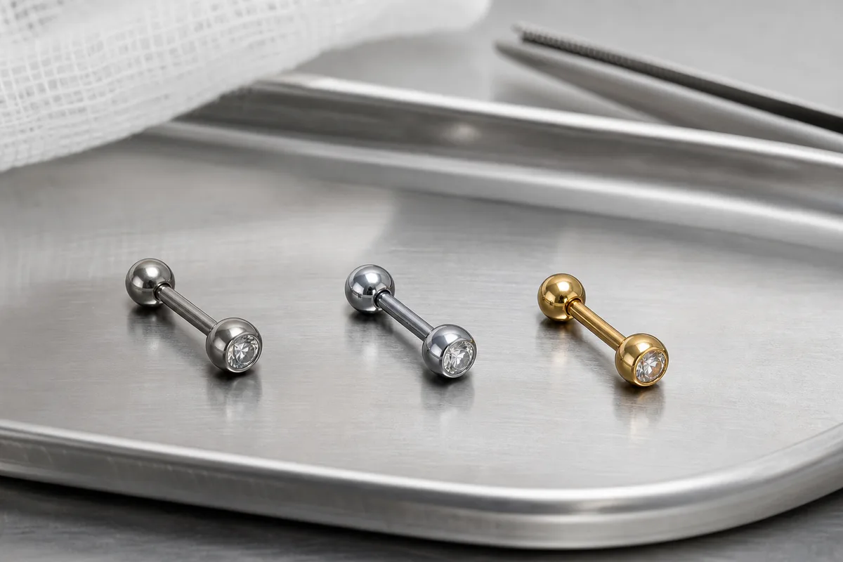 Titane, acier ou or : quel bijou pour un piercing neuf